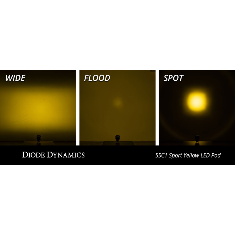  Diode Dynamics - Stage Series C1 LED Pod Pro Yellow Spot Standard ABL (single)
